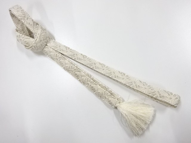 JAPANESE KIMONO / HAND-TIED OBIJIME CORD / SILK